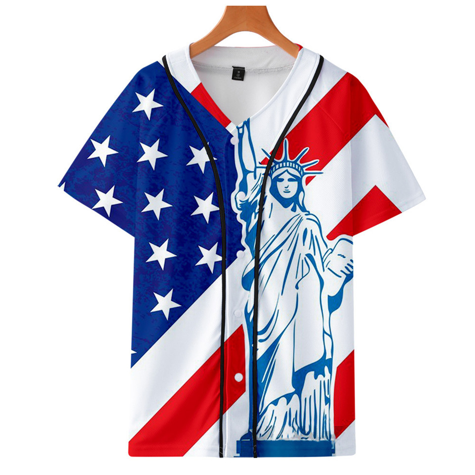 アメリカ国旗スカルイーグル野球 Tシャツヒップホップシャツカ - Streetwear Brand In Usa のレビューと価格