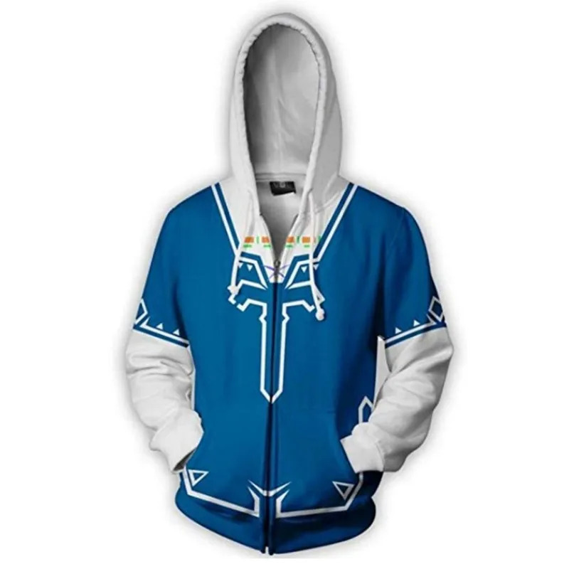 コスプレ伝説ゼルダリンクジッパーアップパーカートップスジャケ - Streetwear Zipper のレビューと価格