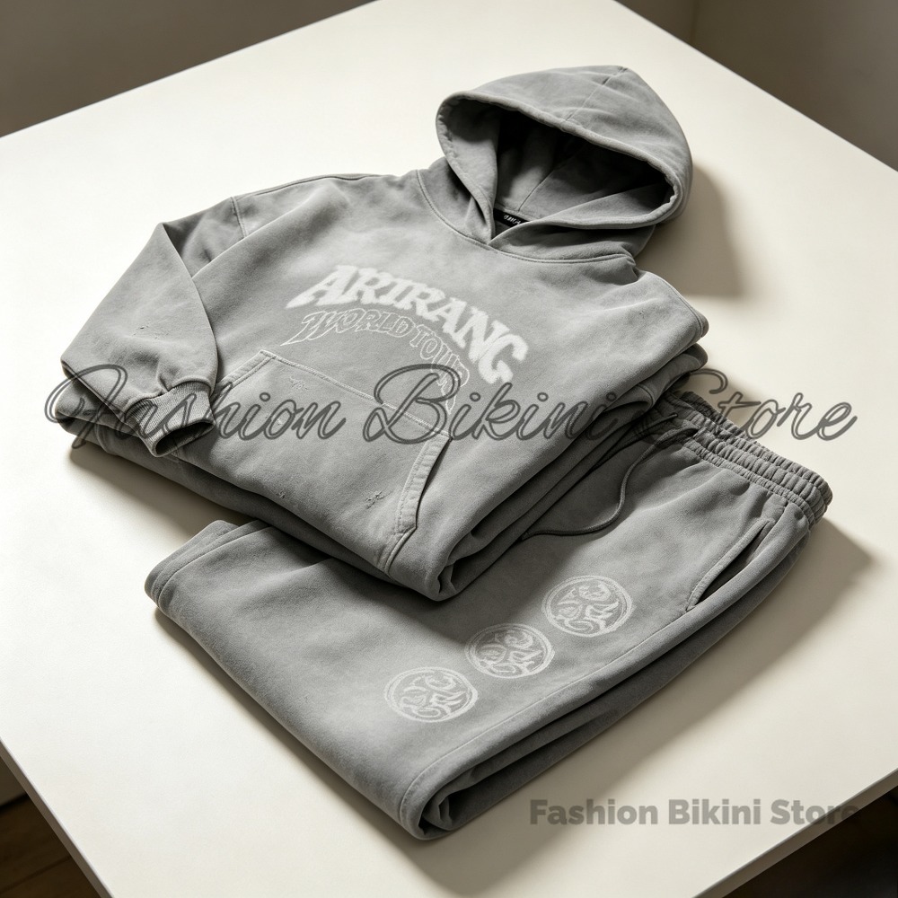 新しいウォッシュドグレーレトロパーカー 3D 刺繍 ARIR - Streetwear Zipper のレビューと価格